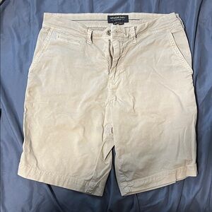 American Eagle Outfitters Men's Beige Flat Front Shorts